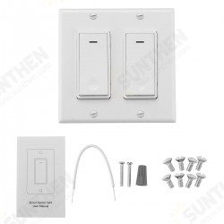 2-4 Gang Smart WiFi Wall Light Fan Switch Modern Panel For Amazon Alexa Google Home