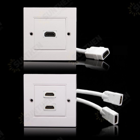 2 Port Wall Plates Dual Outlet Wall Plate Socket for Theater DVD Cable