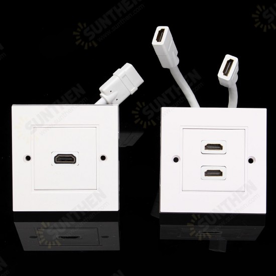 2 Port Wall Plates Dual Outlet Wall Plate Socket for Theater DVD Cable