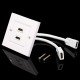 2 Port Wall Plates Dual Outlet Wall Plate Socket for Theater DVD Cable