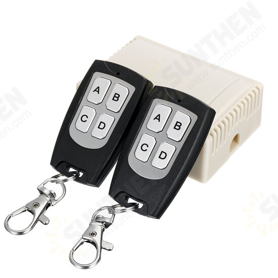 2 Transmitter+ 12V 4CH Channel Relay RF Wireless Remote Control Switch Receiver 2 Transmitter+ 12V 4CH Channel Relay RF Wireless Remote Control Switch Receiver