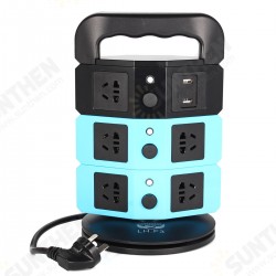 220-250V 2500W Vertical Power Strip 8 Way Outlet Power Board With 2 USB Charging Charger USB Socket 220-250V 2500W Vertical Power Strip 8 Way Outlet Power Board With 2 USB Charging Charger USB Socket