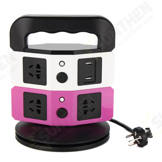 220-250V 2500W Vertical Power Strip 8 Way Outlet Power Board With 2 USB Charging Charger USB Socket 220-250V 2500W Vertical Power Strip 8 Way Outlet Power Board With 2 USB Charging Charger USB Socket