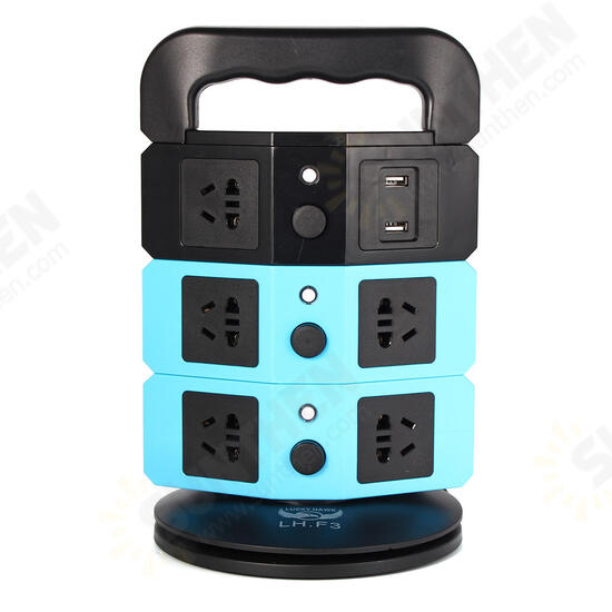 220-250V 2500W Vertical Power Strip 8 Way Outlet Power Board With 2 USB Charging Charger USB Socket 220-250V 2500W Vertical Power Strip 8 Way Outlet Power Board With 2 USB Charging Charger USB Socket