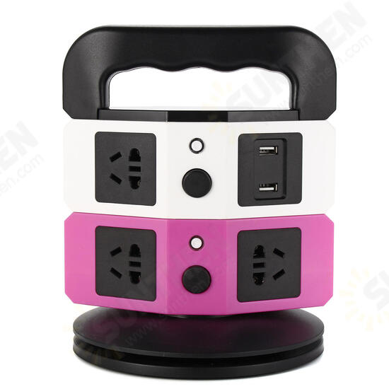 220-250V 2500W Vertical Power Strip 8 Way Outlet Power Board With 2 USB Charging Charger USB Socket 220-250V 2500W Vertical Power Strip 8 Way Outlet Power Board With 2 USB Charging Charger USB Socket