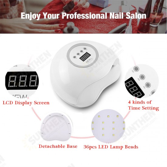 220V 72W Professional LED UV Quick Nail Dryer Gel Polish Lamp Light Curing Machine