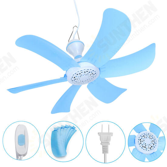 220V 7W Portable 6 Blades Mini Ceiling Fan with White ABS Blades Power Plug Switch Energy Saving Fan 220V 7W Portable 6 Blades Mini Ceiling Fan with White ABS Blades Power Plug Switch Energy Saving Fan
