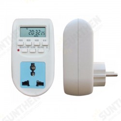 220V LCD Digital Timer Socket Timing Outlet Switch Digital Timer Switch Multifunctional EU Plug 220V LCD Digital Timer Socket Timing Outlet Switch Digital Timer Switch Multifunctional EU Plug