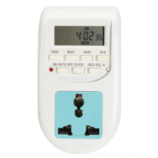 220V LCD Digital Timer Socket Timing Outlet Switch Digital Timer Switch Multifunctional EU Plug