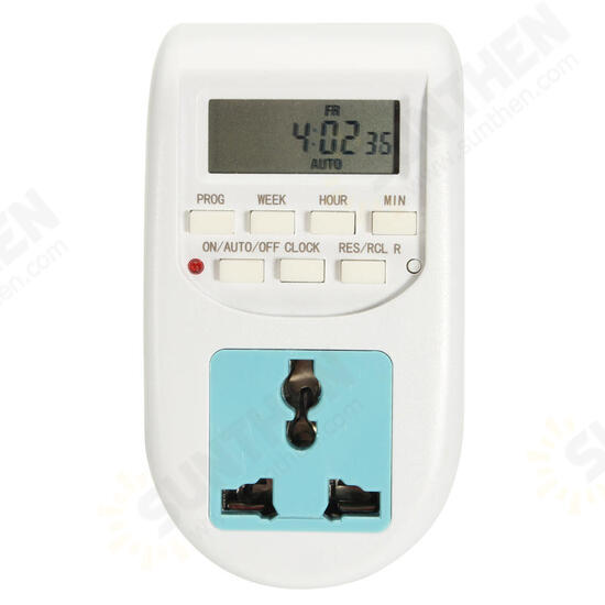 220V LCD Digital Timer Socket Timing Outlet Switch Digital Timer Switch Multifunctional EU Plug