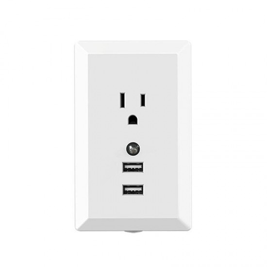 2.4A Fast Charging Intelligent Charger 3 In 1 US Plug Smart USB Wall Socket With LED