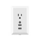 2.4A Fast Charging Intelligent Charger 3 In 1 US Plug Smart USB Wall Socket With LED