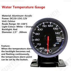 2.5 inch 60mm Step Motor Water Temp Temperature Gauge LED Pointer Meter Pod Holder 2.5 inch 60mm Step Motor Water Temp Temperature Gauge LED Pointer Meter Pod Holder
