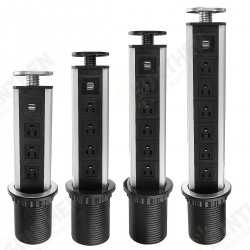 2500W US Plug 3/4/5/6 Socket Power 2.5A USB Charger Hidden Kitchen Table Electrical Socket