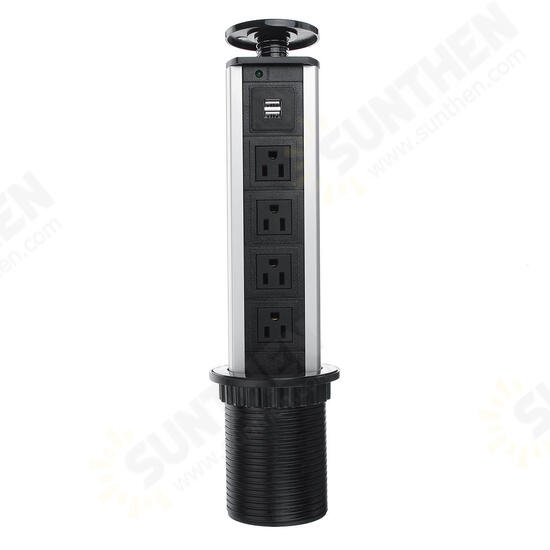 2500W US Plug 3/4/5/6 Socket Power 2.5A USB Charger Hidden Kitchen Table Electrical Socket