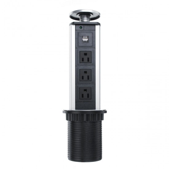 2500W US Plug 3/4/5/6 Socket Power 2.5A USB Charger Hidden Kitchen Table Electrical Socket
