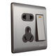 250V 10A 1 Gang 2 Ways 5 Holes Wall Switch Socket with Screws 250V 10A 1 Gang 2 Ways 5 Holes Wall Switch Socket with Screws
