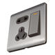 250V 10A 1 Gang 2 Ways 5 Holes Wall Switch Socket with Screws 250V 10A 1 Gang 2 Ways 5 Holes Wall Switch Socket with Screws