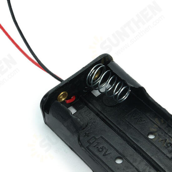 2X 1.5V AA Battery Holder Case Enclosed Box With Wires 10pcs