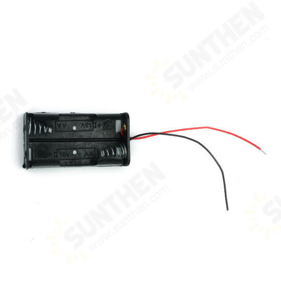 2X 1.5V AA Battery Holder Case Enclosed Box With Wires 10pcs