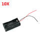 2X 1.5V AA Battery Holder Case Enclosed Box With Wires 10pcs