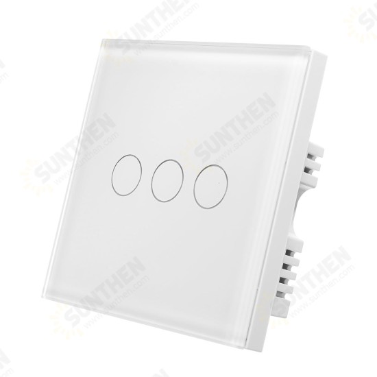 3 Gang 1 Way WIFI Smart Light Touch Remote Control Wall Switch For Amazon Alexa