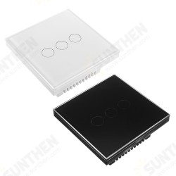 3 Gang 1 Way WIFI Smart Light Touch Remote Control Wall Switch For Amazon Alexa