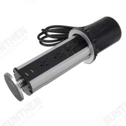 3 Plug 2 USB Pull Pop Up Socket Power Strip Kitchen Office Desk 2M Extension 3 Plug 2 USB Pull Pop Up Socket Power Strip Kitchen Office Desk 2M Extension