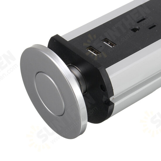 3 Plug 2 USB Pull Pop Up Socket Power Strip Kitchen Office Desk 2M Extension 3 Plug 2 USB Pull Pop Up Socket Power Strip Kitchen Office Desk 2M Extension