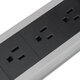 3 Plug 2 USB Pull Pop Up Socket Power Strip Kitchen Office Desk 2M Extension