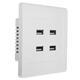 3.1A AC Power Wall Receptacle Socket Plate Charger Outlet Panel with 4 USB Port