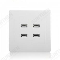 3.1A AC Power Wall Receptacle Socket Plate Charger Outlet Panel with 4 USB Port