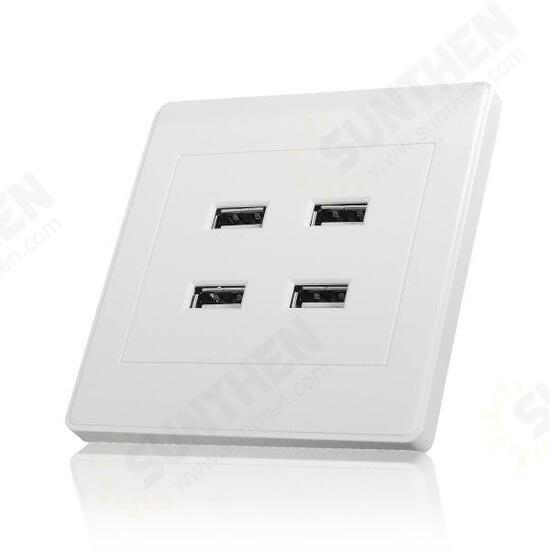 3.1A AC Power Wall Receptacle Socket Plate Charger Outlet Panel with 4 USB Port