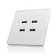 3.1A AC Power Wall Receptacle Socket Plate Charger Outlet Panel with 4 USB Port