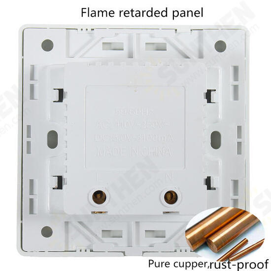 3.1A AC Power Wall Receptacle Socket Plate Charger Outlet Panel with 4 USB Port