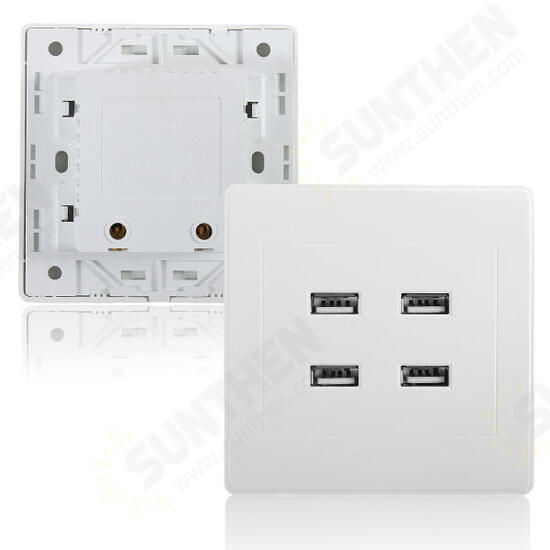 3.1A AC Power Wall Receptacle Socket Plate Charger Outlet Panel with 4 USB Port