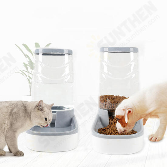 3.8L Large Automatic Pet Food Drink Dispenser Dog Cat Feeder Water Bowl Dish Pets Automatic Waterer Food Feeder Dispenser