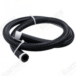 3FT AN4/AN6/AN8/AN10 Car Fuel Hose Oil Gas Line Nylon Stainless Steel Braided Black 3FT AN4/AN6/AN8/AN10 Car Fuel Hose Oil Gas Line Nylon Stainless Steel Braided Black