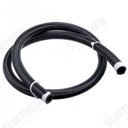 3FT AN4/AN6/AN8/AN10 Car Fuel Hose Oil Gas Line Nylon Stainless Steel Braided Black 3FT AN4/AN6/AN8/AN10 Car Fuel Hose Oil Gas Line Nylon Stainless Steel Braided Black