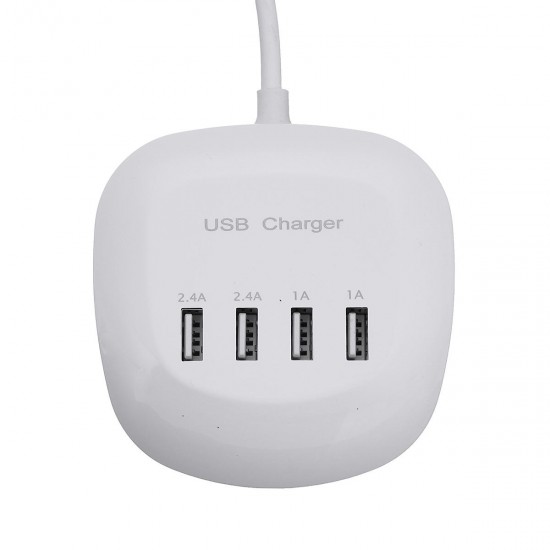 4 Port USB Charger 1A/2.4A Fast Charger Station Home Travel Wall Socket US/EU Plug