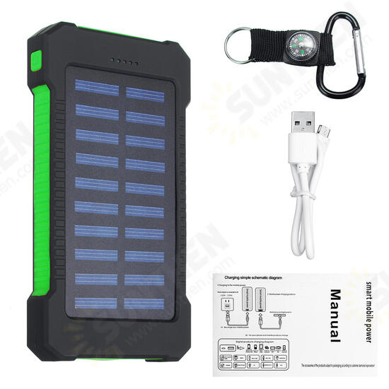 4000mah Intelligent Solar Panel Charger Solar Power Bank LED 2 USB Battery Charger Waterproof 4000mah Intelligent Solar Panel Charger Solar Power Bank LED 2 USB Battery Charger Waterproof
