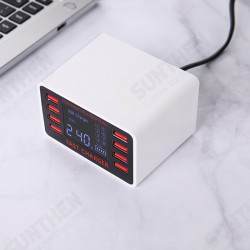 40W Smart 8-Port USB Adapter Desktop Phone Charging LCD Display Fast Charger 40W Smart 8-Port USB Adapter Desktop Phone Charging LCD Display Fast Charger