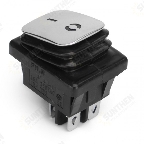 4PIN Rocker Lock Switch 12V-24V 15A On-Off LED Rocker Switch Waterproof