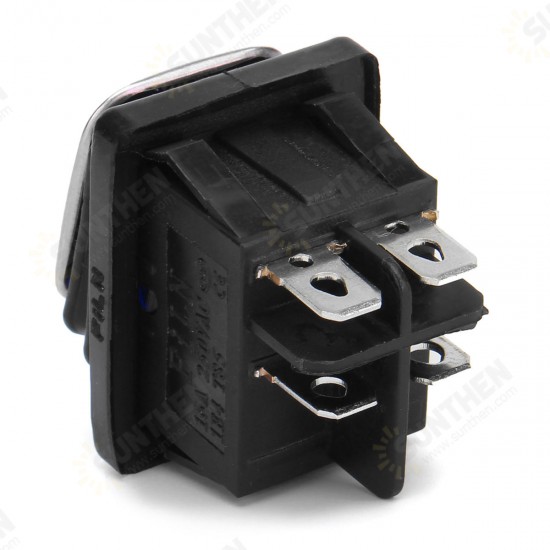 4PIN Rocker Lock Switch 12V-24V 15A On-Off LED Rocker Switch Waterproof