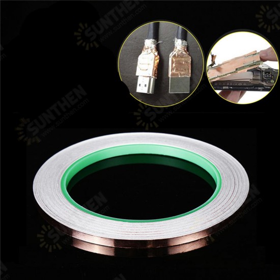 50M Copper Foil Tape Conductive Adhesive for EMI Shielding Heat Resist Tape 50M Copper Foil Tape Conductive Adhesive for EMI Shielding Heat Resist Tape