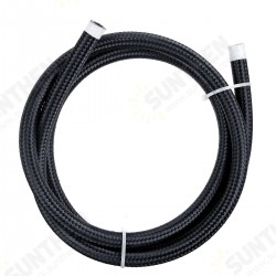 5FT AN4/AN6/AN8/AN10 Car Fuel Hose Oil Gas Line Nylon Stainless Steel Braided Black 5FT AN4/AN6/AN8/AN10 Car Fuel Hose Oil Gas Line Nylon Stainless Steel Braided Black
