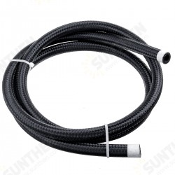 5FT AN4/AN6/AN8/AN10 Car Fuel Hose Oil Gas Line Nylon Stainless Steel Braided Black 5FT AN4/AN6/AN8/AN10 Car Fuel Hose Oil Gas Line Nylon Stainless Steel Braided Black