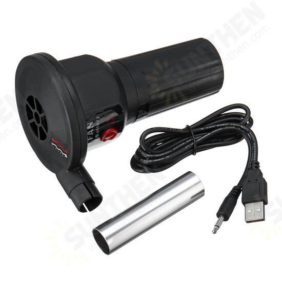 5V Electric BBQ Fan Air USB Blower Barbecue Charcoal Spit Roast Starter