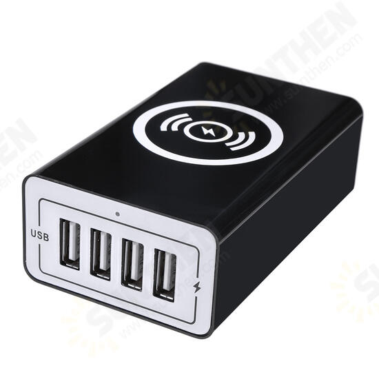 5V Qi Wireless Fast Charger Charging Stand Dock 4 USB For iPhone PSP MP3 MP4 5V Qi Wireless Fast Charger Charging Stand Dock 4 USB For iPhone PSP MP3 MP4