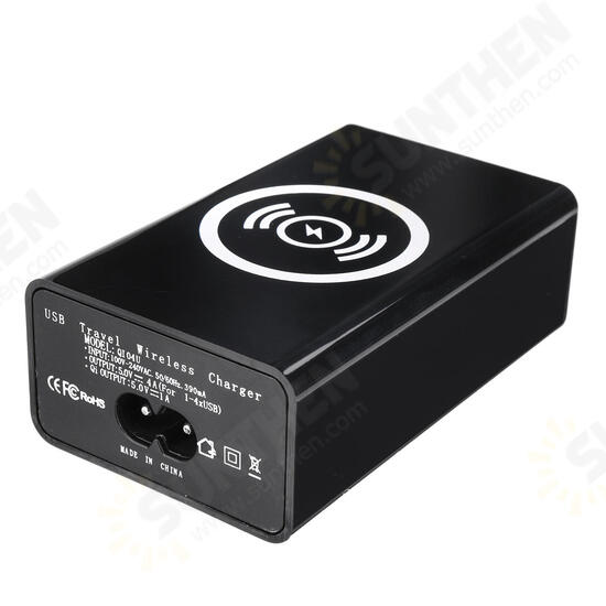5V Qi Wireless Fast Charger Charging Stand Dock 4 USB For iPhone PSP MP3 MP4 5V Qi Wireless Fast Charger Charging Stand Dock 4 USB For iPhone PSP MP3 MP4